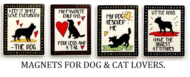 Ceramic Dog or Cat Magnets